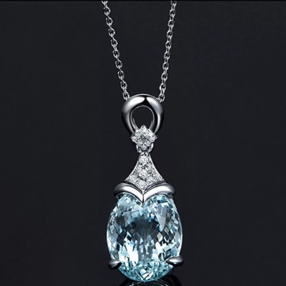 Jewelry - New Silver Aquamarine Gemstone Necklace
